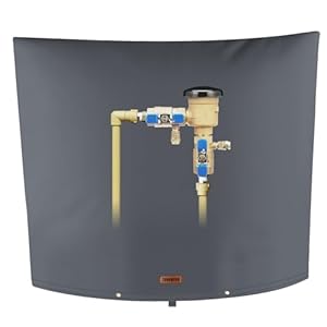 TOHONFOO Backflow Preventer Pipe Insulation Cover (5?F) - Irrigation Sprinkler Valve Insulated Pouch - Water Well Pump Cover - Sturdy 5 Layers for Winter Freeze Protection, 40