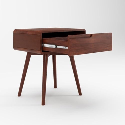 Mesa de Cabeceira Direita com Pés Kairos Castanho