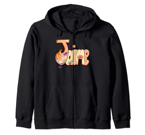 Jaime Girls and womens Personalized Custom name Jaime Zip Hoodie