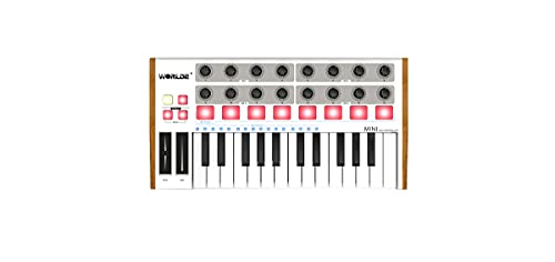 Worlde Worldemini Midi-controller met 25 toetsen en 16 - Image 3
