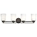 Modern Bathroom Light with White Glass - Four Lights