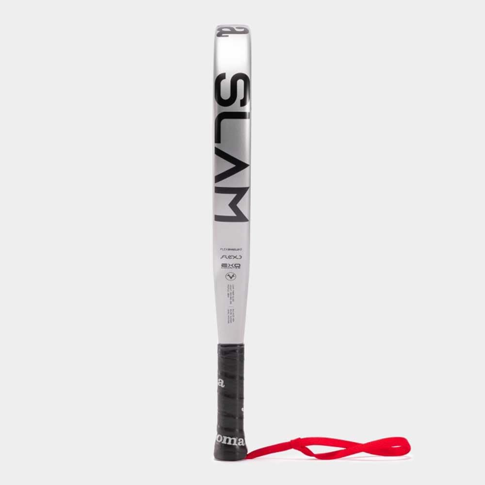 Joma Racchetta da paddle professionale Slam Soft con tecnologia Rotarion e Vibra - out, 350 g - Grigio Nero - Include custodia