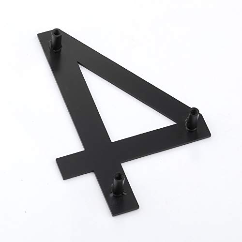 Mellewell Floating House Numbers 5 Inch Stainless Steel 18-8, Comtemporary Style Black, Number 4 Four, HN05HB-4