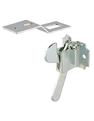 THIRARD - Loqueteau pour Porte de Placard et Armoire - Fermeture Efficace - Platine Gâche Plate Acier - Installation Facile - 66 mm - Gris