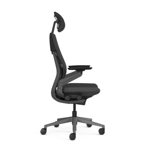 Image of Steelcase Gesture Office Chair - Ergonomic Work Chair with Wheels for Carpet - Comfortable Office Chair - Intuitive-to-Adjust Chairs for Desk - 360-Degree Arms (Medley Pepper - HR)