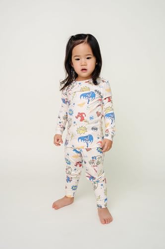 Copper Pearl Two Piece Long Sleeve Toddler Pajamas PJ Sets for Boys and Girls - Adorable Pattern Pajamas, Breathable Fabric to Keep Cool While Sleeping, Sizes 12 Months to 5T - Justice League™4