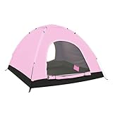 NiuLumea Tienda de campaña ultraligera para 3-4 personas con puertas dobles, postes de fibra de vidrio y tela Oxford, senderismo, mochileros y viajes al aire libre