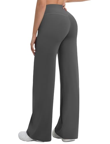 AVAMO Workout Leggings for Women Straight Leg High Waist Butt Lift Leggings