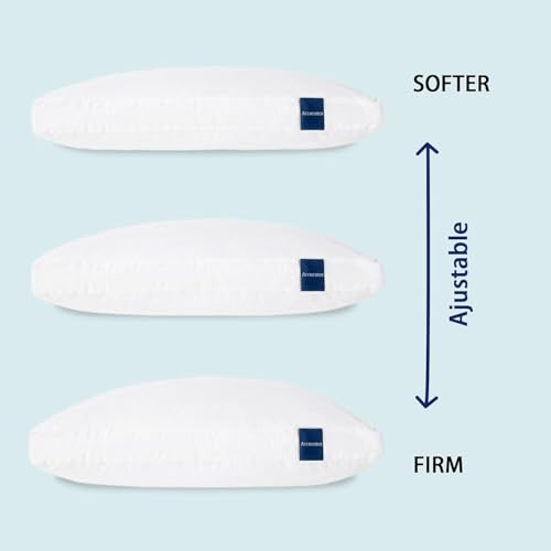 Image of ACCURATEX King Pillow 1-Pack, Adjustable Shredded Memory Foam Pillow | Hybrid memory foam & down alternative pillow for neck pain relief. Adjustable loft for side, back & stomach sleepers
