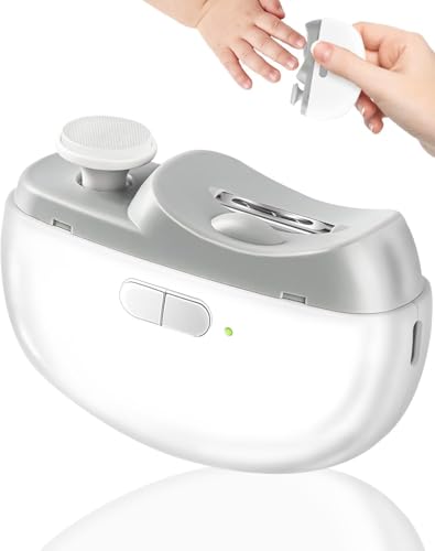 Image of SNOWCLAD Electric Nail Clipper Automatic Nail Trimmer with LED Light, 2 Speed Rechargeable Nail File, 2-in-1 Safe Nail Cutter for Kids, Elderly, Adults & Caregivers Portable Manicure Tool