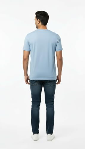 Image of Men's 100% Supima Cotton Crew Neck T-Shirt - Classic Slim Fit, Ultra-Soft Breathable Fabric, Short Sleeve Solid Tee