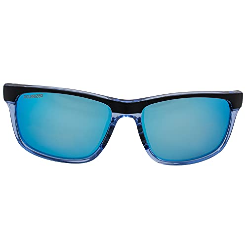 Epoch Delta Sport Polarized Sunglasses Crystal Blue Black Frame Blue Mirror Lens2