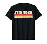 STRINGER Surname Funny Retro Vintage 80s Birthday Reunion T-Shirt