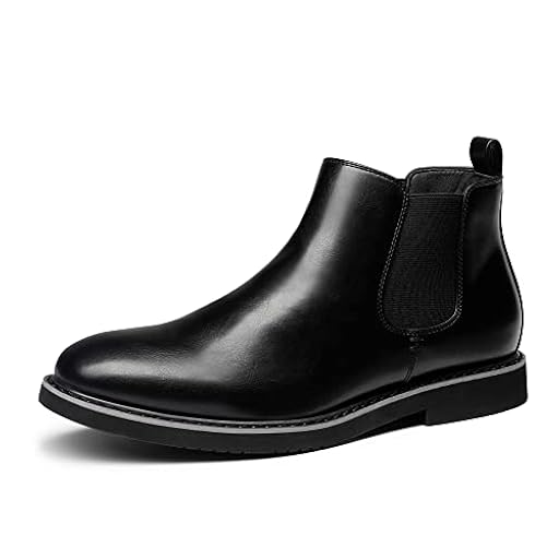 Bruno Marc Botas Chelsea para hombre, botas de montar, botines, Negro , 43 EU | Ya disponible en tu tienda friki favorita! En mundofriki.es!