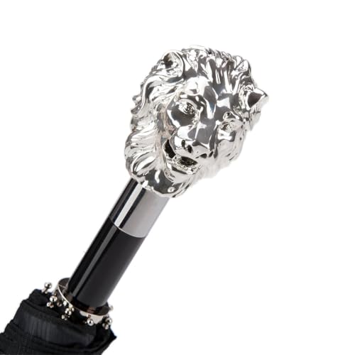Parapluie pliable argenté Pasotti Lion automatique cadeau d'exception