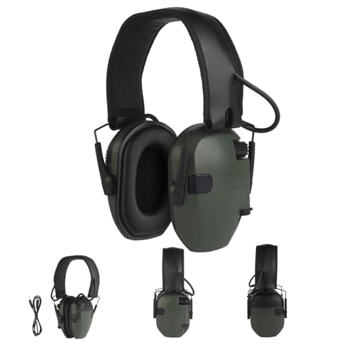 TACWJDM Tactical Headset Electronic Ear Protection Ear Muffs Headphone Foldable Lightweight Hearing Active Protection(Od)