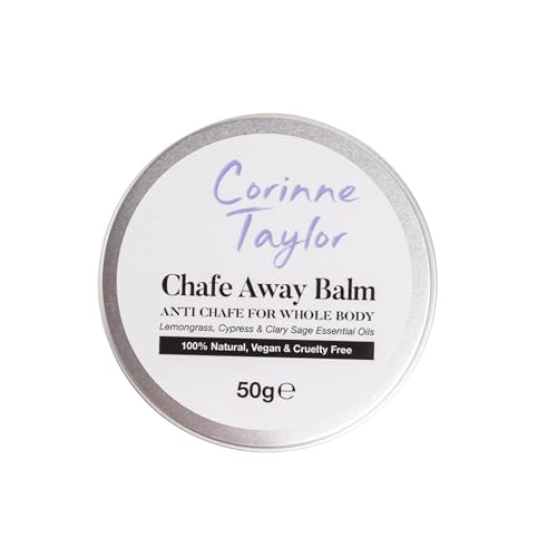 Corinne Taylor | Chafe Away Balm | Anti Chafing and Irritation | Great for Dry, Irritated Sensitive Skin & Area for Whole Body | Hydrating & Nourishing | 100% Natural | Shea & Cocoa Butter | 50g