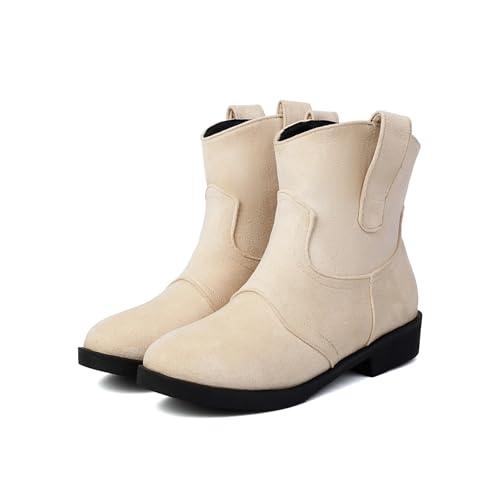 Bottines daim synthétique à enfiler style western tendance et légères - 5