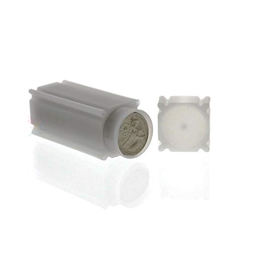 Tubos de almacenamiento cuadrados CoinSafe para monedas blancos miniatura 2