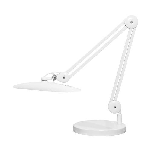 Neatfi XL 2,200 Lumens LED Task Lamp, 24W Bright Lamp, 117 Pcs SMD LED Lamps, 50CM Wide, 4 Level Brightness, Dimmable, Eye-Caring, Desk Light for Bedroom & Office (Non-CCT with Base, White)