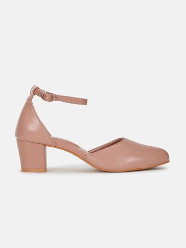 Image of Marc Loire Women's Pointed Toe Block Heel Fashion Sandals with Buckled Ankle Strap