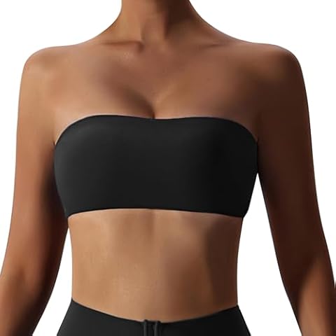 FEOYA Strapless Bandeau Bra for Women Cover