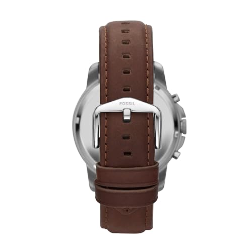 Fossil-Mens-Grant-Quartz-Stainless-Steel-and-Leather-Chronograph-Watch-Color-Silver-Brown-Model-FS4813