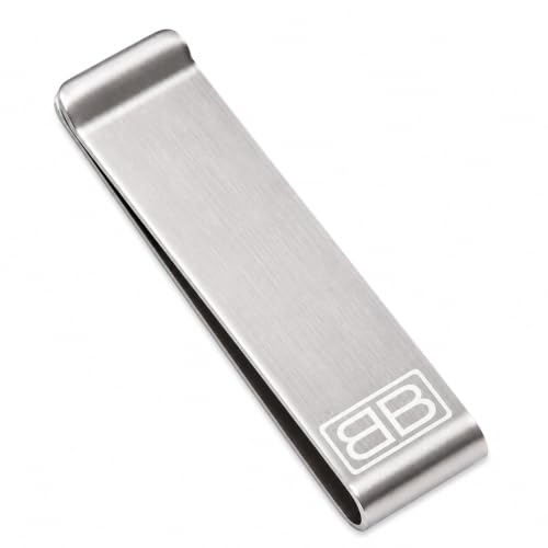 Image of Stainless Steel Money Clip Wallet, Slim Compact Cash and Card Holder Compact stainless steel construction offers a clip for folded notes and cards, with a slim profile suited to pockets.