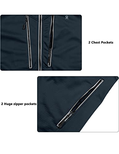Image of Little Donkey Andy Men's Softshell Grid Fleece Lined Hiking Jacket Water Repellent Windproof Lightweight Travel Running