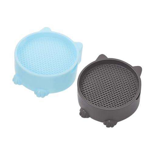 Abaodam 2個猫草盆 プラスチック製デスクトップ ウター 無土栽培の猫草植