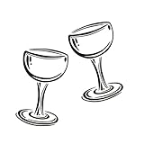 Photo Gallery artibetter adesivo da parete chic - design creativo con calice da vino - adesivo per la decorazione della casa facile da applicare Photo Gallery artibetter adesivo da parete chic - design creativo con calice da vino - adesivo per la decorazione della casa facile da applicare
