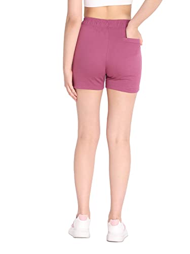 Image of CHKOKKO Women's Regular Cotton Regular Fit Plain Shorts for Women