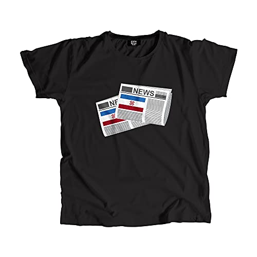 T-shirt Mari El Newspapers imprimé graphique col rond mode