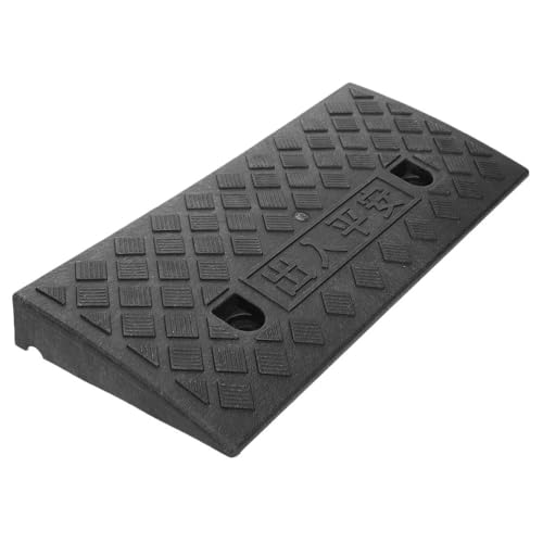 BESTYASH Rampe De Seuil pour Voiture AntidéRapante 49X22X6 Cm Rampe De Chargement Portable en Caoutchouc Robuste pour Protection De Bordure Et Usage Domestique ExtéRieur