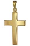 Exzellente Qualität: Der hochwertig gefertigte Kreuz-Anhänger besteht aus Echt-Gold und beeindruckt mit seiner Verarbeitung. Besonders langlebiger Gold-Schmuck von zeitloser Eleganz