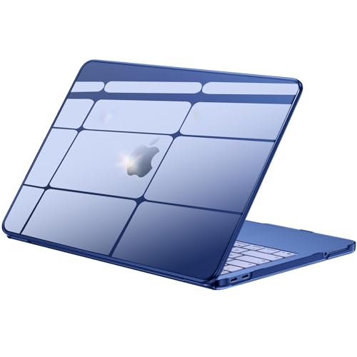 Image of BlueSwan Case for MacBook Neo Cover 13 inch 2026 A3404 Clear Hard Shell | Compatible for Apple Mac Neo 13 inch A18 Pro, Glossy Bright Finish, Scratch Resistant Protection, Laptop Skin Accessories, Indigo