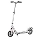 Price comparison product image HOMCOM Kick Scooter Height Adjustable Foldable Scooter 200mm Large Wheels Scooters w/Foot Brak, Shock Absorption Mechanism and Manual Bell for Ages 14 Years and Up