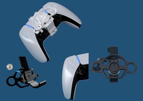 Image of TMG Game Controller Mini Steering Wheel for PS5 Remote Control,5 Racing Games Controller Steering Wheel Attachment Accessory for Playstation 5
