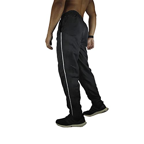 Calça Masculina Tactel Com Ajustes 3 Bolsos Várias Cores (Preto, G)