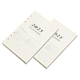 Healeved Recharge Papier A5 pour Classeur à Feuilles Mobiles 2 Pièces Feuilles Lignées ...