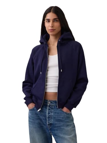 PGG レディースフード付きジップブルゾン　ネイビー サイズ0 GAP Women's Full Zip Hoodie, Navy Uniform, X-Small at Amazon