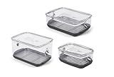 Progressive ProKeeper Stackable Produce ProKeeper Storage Container with Stay-Fresh Vent System (PKS-3PC-Produce+)