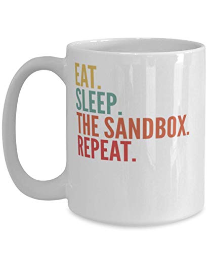 The Sandbox Crypto, Eat Sleep The Sandbox Repeat Mug 15oz, white