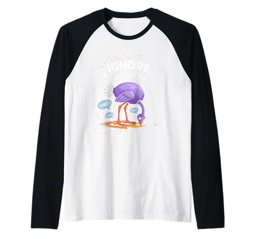 Ignorar Todo el Humor sarcástico Camiseta Manga Raglan