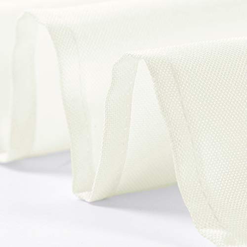 Ascoza 25Pcs Polyester Cloth Napkins - 17 X 17 Inch Ivory Dinner Washable Napkins With Hemmed Edges For Restaurant/Wedding/Hotel(25,Ivory) #TOP2