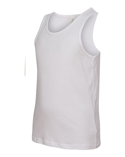 Bella + Canvas Youth Jersey Tank, Large, White2