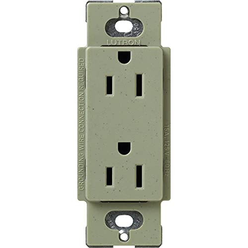 Lutron Claro 15 Amp Duplex Outlet, SCR-15-GB, Greenbriar