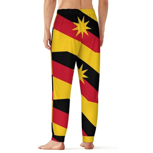 Flag of Sarawak Men's Pajama Bottoms Sleep Lounge Soft Comfy Pants Sleepwear3