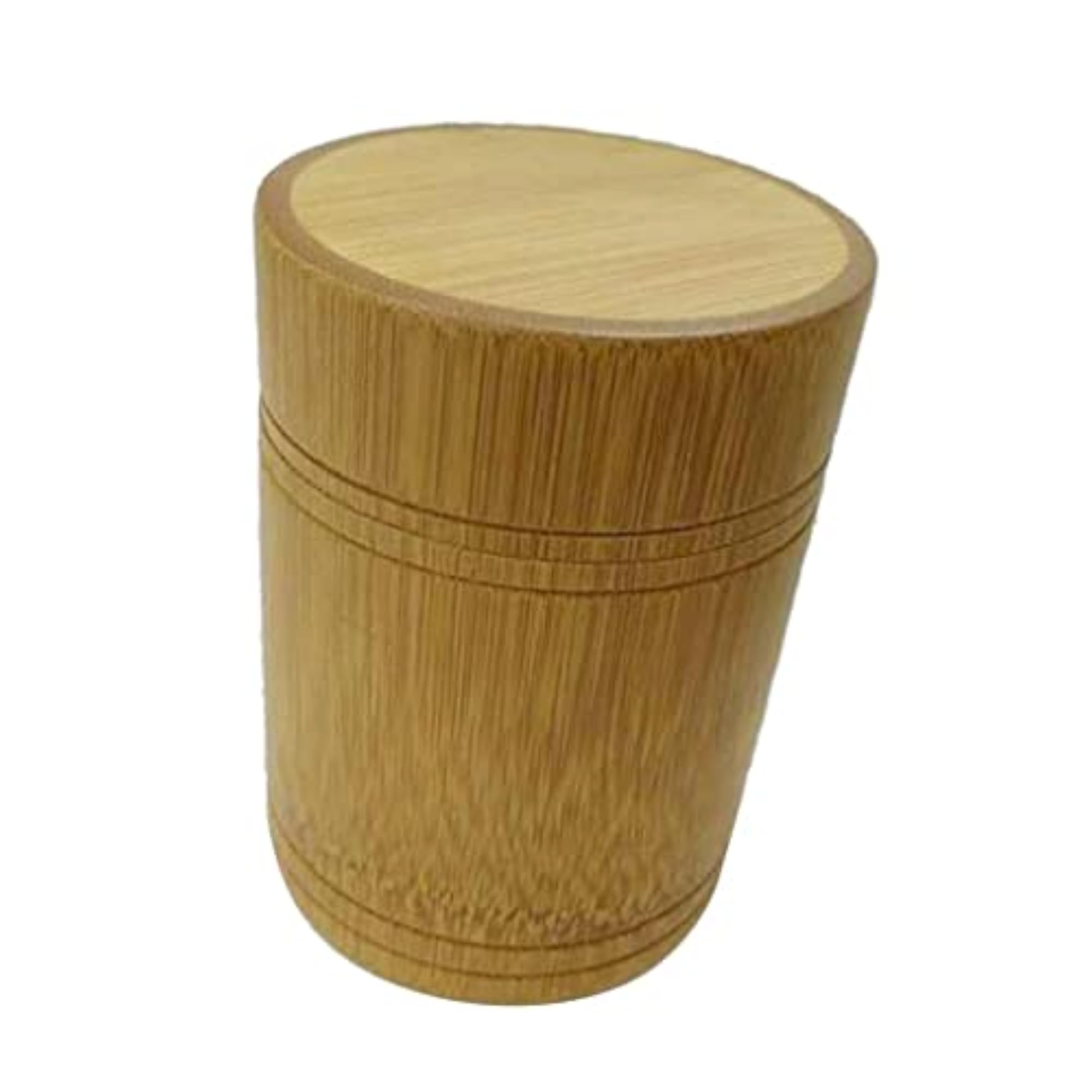 Bamboo Storage Bottles Kitchen Tea Container Jar Cans Case Organizer Round B