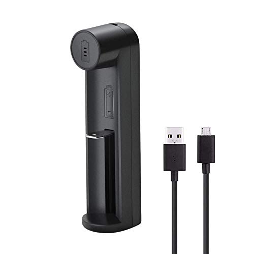 Chargeur de batterie universel intelligent USB avec 1 emplacement pour Li-ion SIMILKY / 18650 18490 18350 17670 17500 16340 (RCR123) 14500 batteries rechargeables Cover